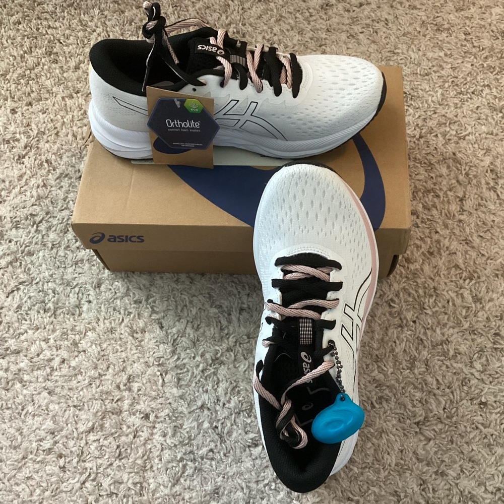 (NWT)ASICS Gel-Excite 7 Running Shoes-White/Pink-(perfect Valentine’s Day Gift)